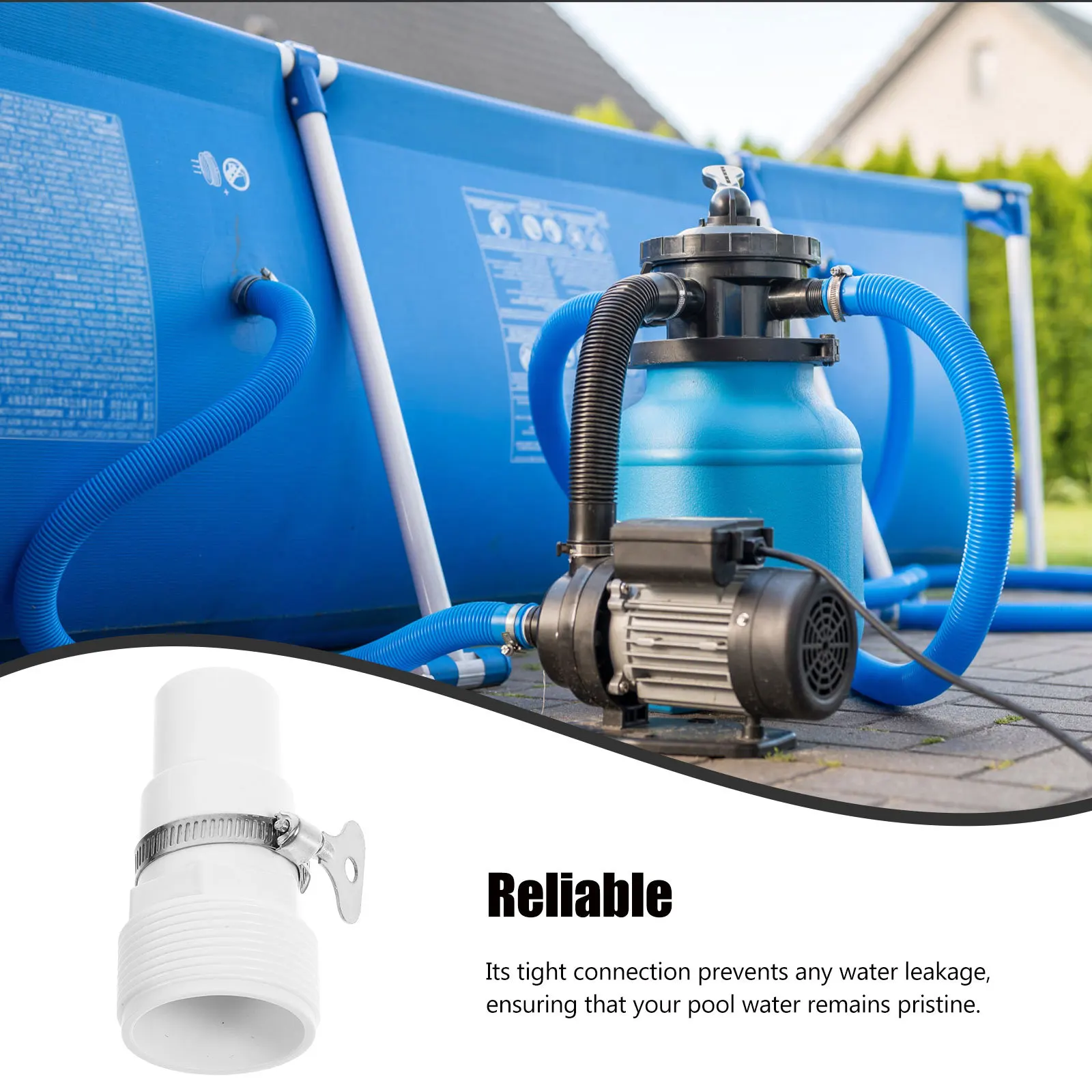 

1Set Pool Pump Adapter Sturdy Replacement Filter Pump Connector Swimming Pool Accessories Pools and Accessories