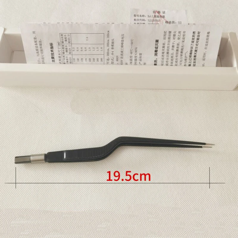 Full silver bipolar coagulation forceps High frequency electroknife Accessory Connection Line Dermatology Ophthalmic hemostatic