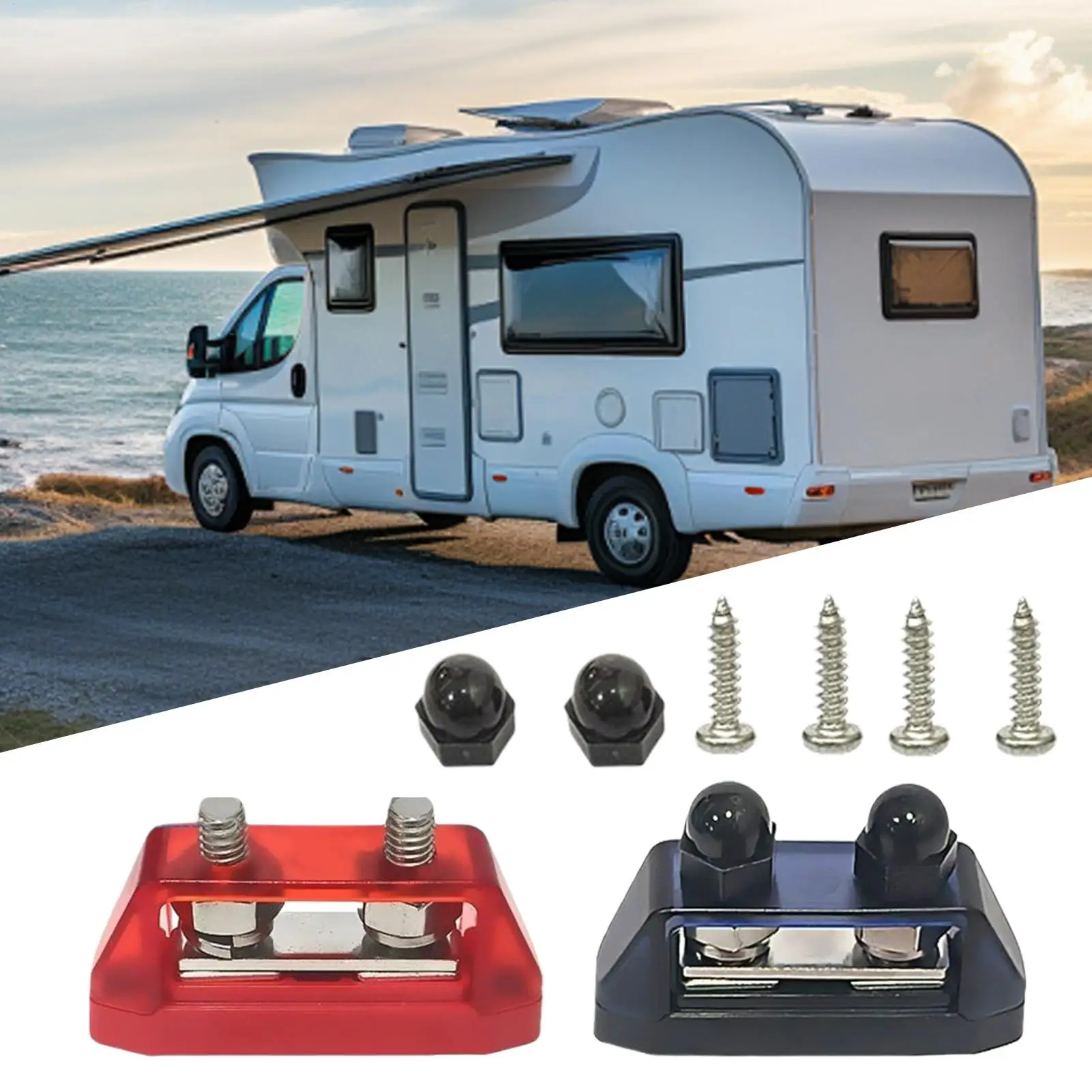 مسمار عازل بسبار 2 قطعة توزيع كتلة جبل عوازل حل اتصال البطارية للسيارات البحرية السيارات RV #5