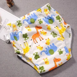 Impermeável reutilizável algodão fraldas respirável formação shorts roupa interior do bebê, calças de pano, fralda, 6 camadas, novo, 2022