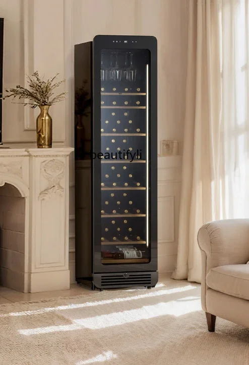 

Wine cabinet Vertical constant temperature and humidity display cabinet Embedded living room office ultra-thin storage cabinet