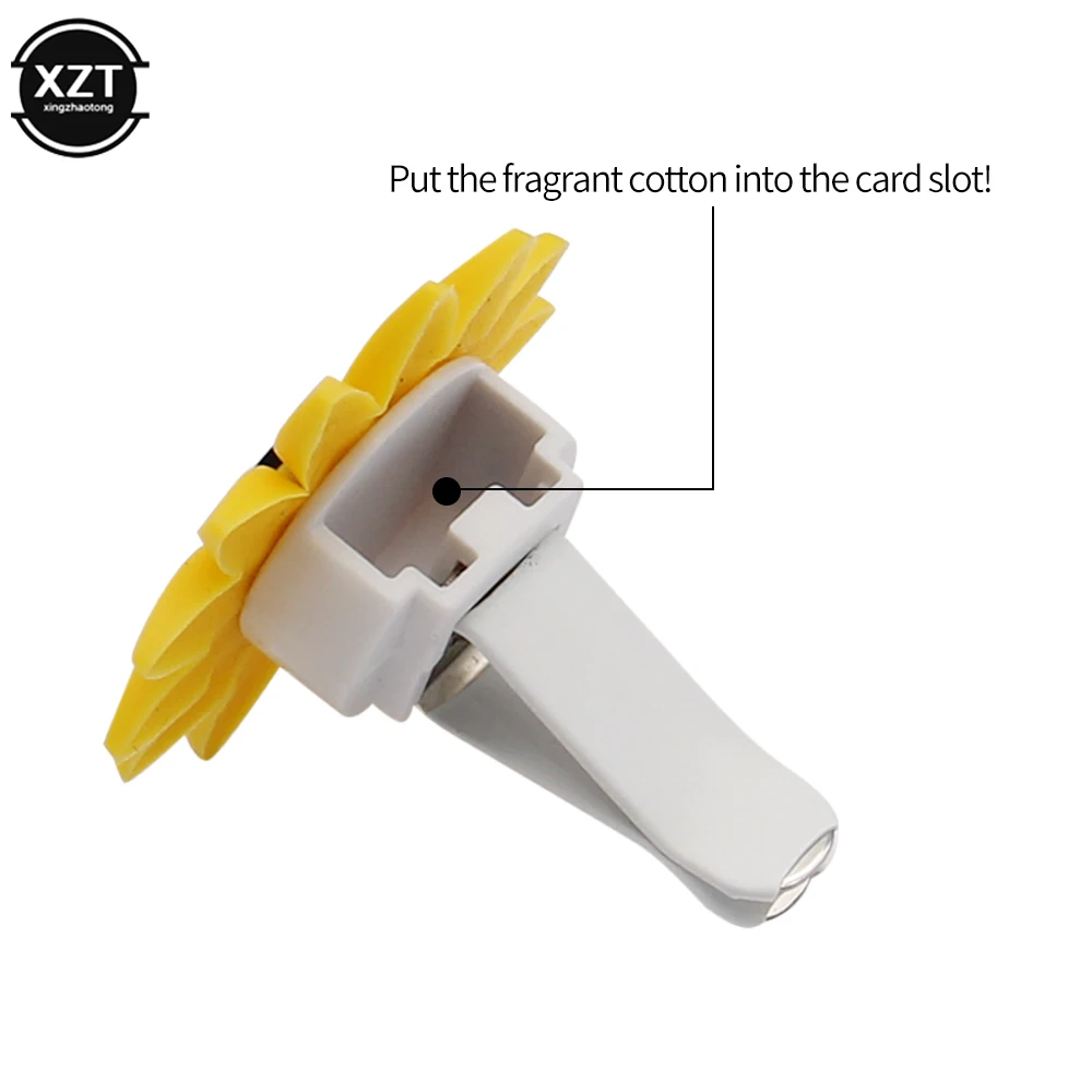 Car Fashion Multiflora Sunflower Car Air Outlet Fragrant Perfume Clip Air Freshener Diffuser