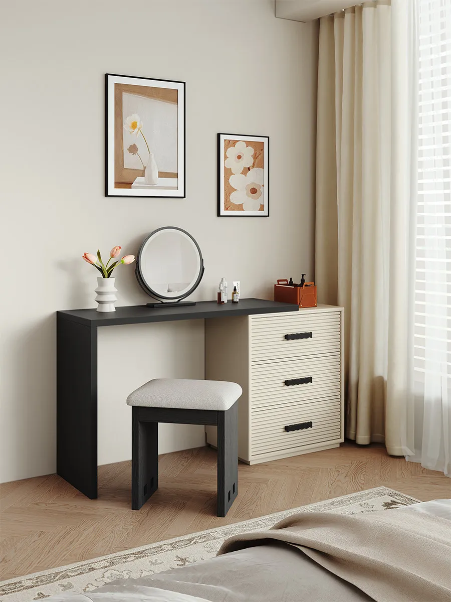 YFY bedroom makeup table dresser small three-bucket cabinet simple corner French bedside table makeup table integrated
