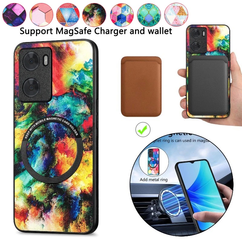 

Fashion Magnetic Ring Phone Case For OPPO A93 A77 A57 A17 Realme 10 8s C35 C31 C21 C20 C15 Slim Back Cover Free Shipping