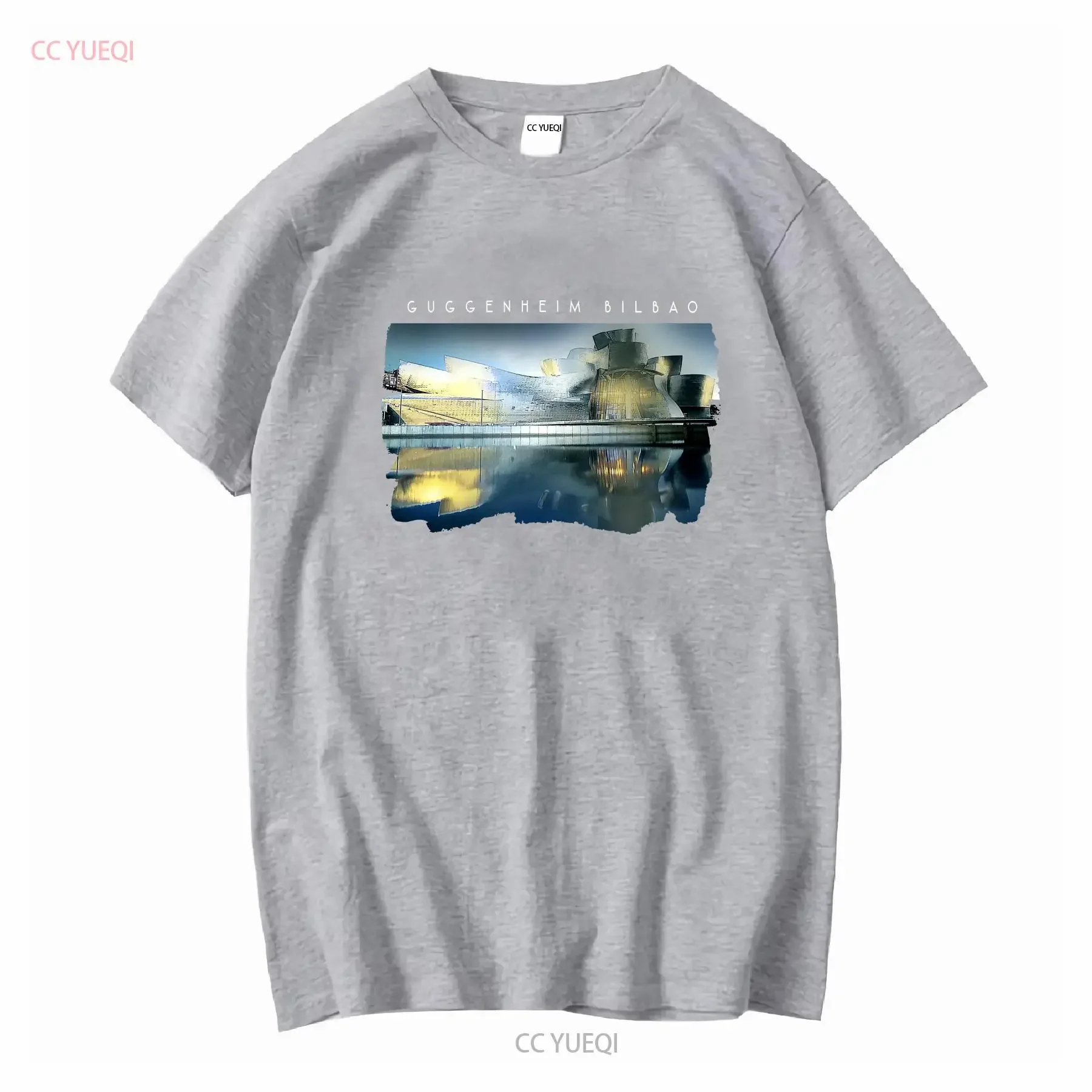 تي شيرت عتيق 90s متحف Guggenheim الفني بلباو إسبانيا تي شيرت L الراب الفني 1990s عتيق مغسول ومريح للجنسين #4