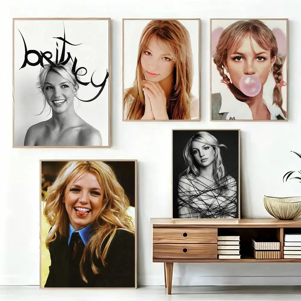

B-Britney S-Spears Poster High Quality Dorm Living Room Aesthetic Wall Decoration Painting Stickers Gift