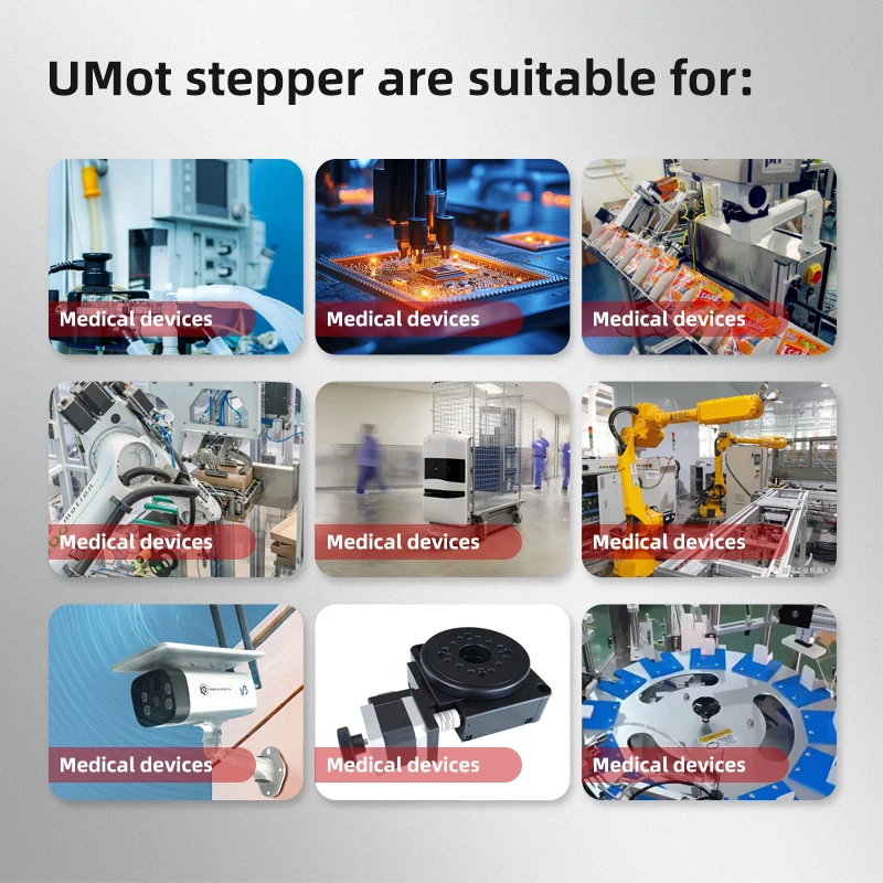 UMOT 42x21mm Nema 17 Holding Torque 0.15Nm Hybrid Motor 5mm Shaft Diameter 20mm Length DC 24V 1A Ultra-thin Rotary Stepper Motor