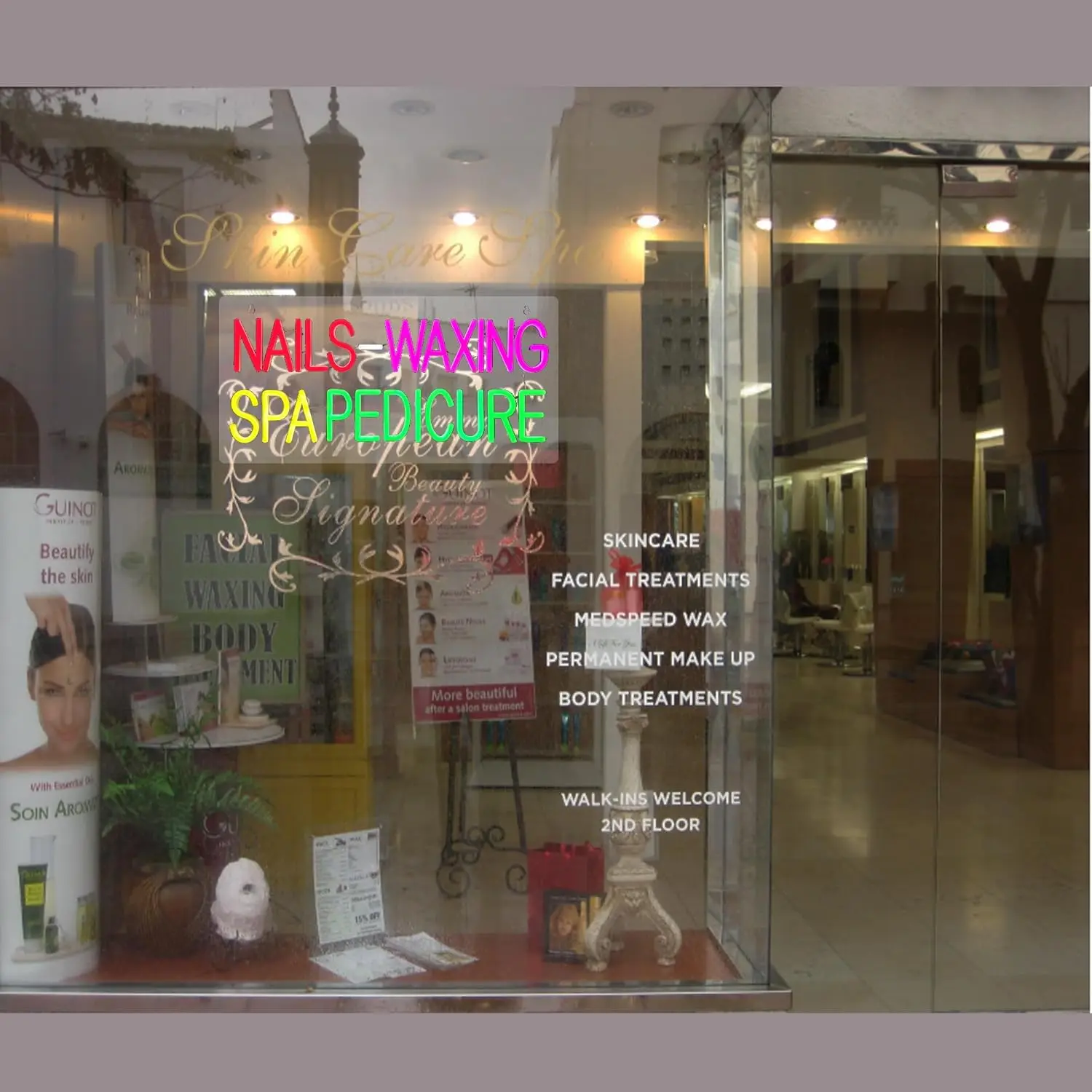 الأظافر الصبح سبا باديكير النيون USB عكس الضوء مصباح ليد لمسمار صالون تجميل العناية بالبشرة استوديو الأعمال لافتة نافذة ديكور