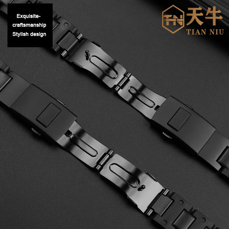 Black plastic steel watchband High quality men\'s watch strap For Casio G-SHOCK DW5600 GW-M5610 GA-2100 DW-6900 series Bracelet