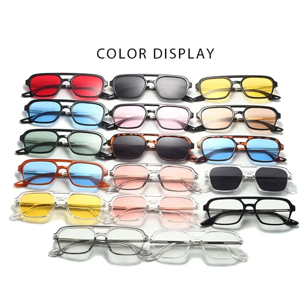 1PC Vintage Square Sunglasses Retro Large Square Frame 70s Sun Glasses UV400 Protection  Shades Summer Eyeglasses For Women Men