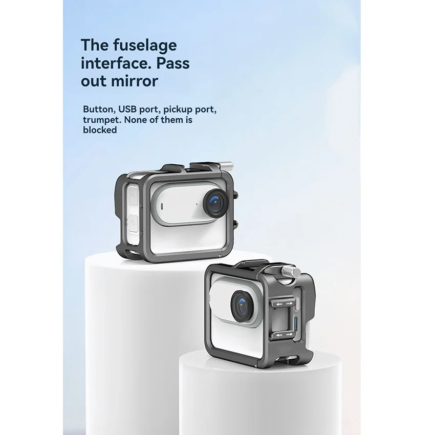 1 PC โลหะกรงกรอบป้องกันรองเท้าเย็น + ป้องกัน + อะแดปเตอร์ + ประแจสําหรับ Insta360 GO3S/GO3 กีฬากล้องอุปกรณ์เสริม