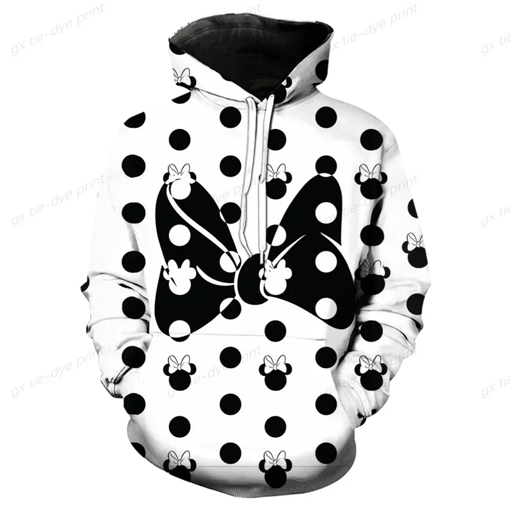 Women Sweatshirt  Jacket  Clothes  Hoodies Women\'s Pockets Long Sleeve Pullovers Disney Minnie Mickey Mouse Female Tops