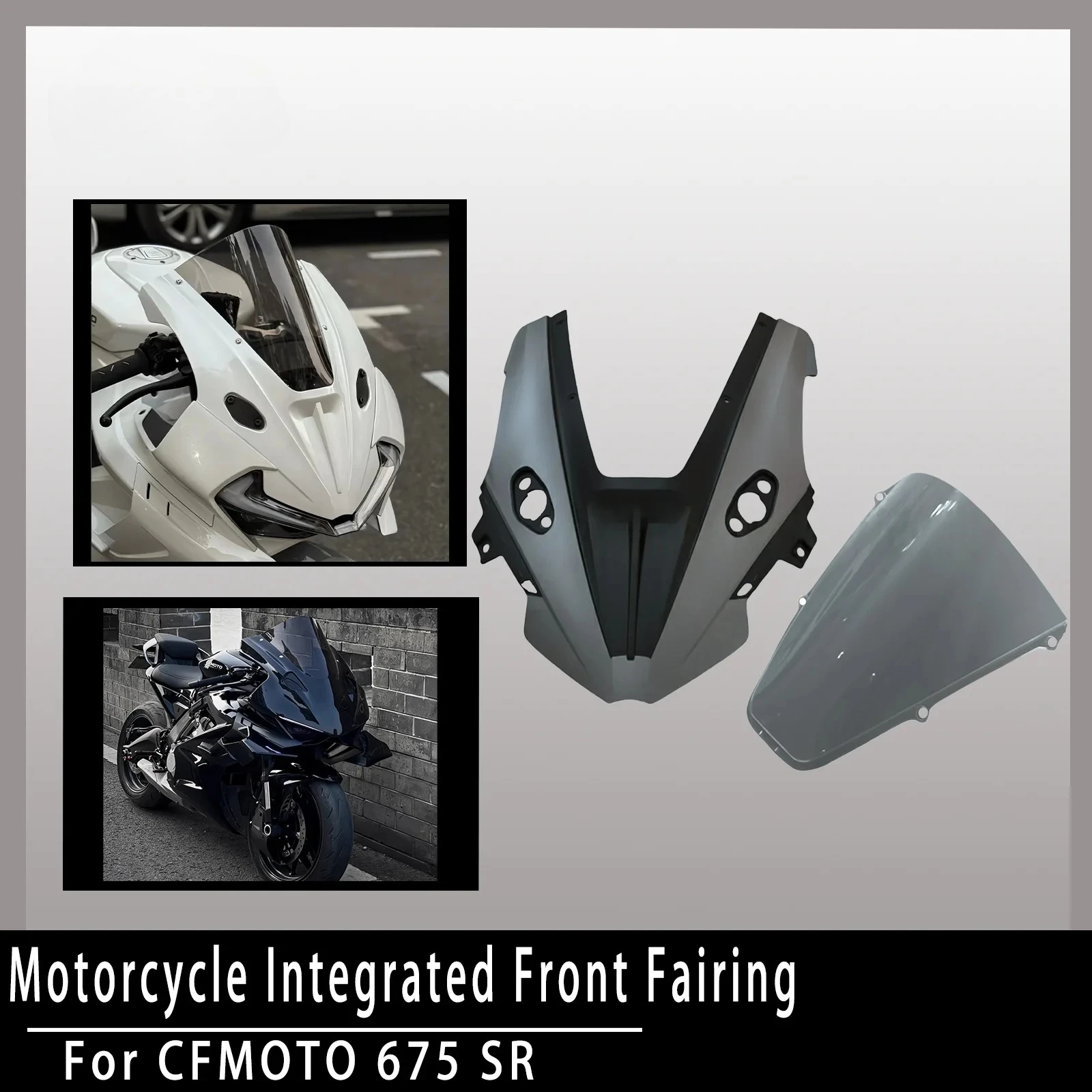 Parabrisas de carreras integrado modificado para CFMOTO 675SR y CFMOTO 675SR-R, accesorios de kit de carenado