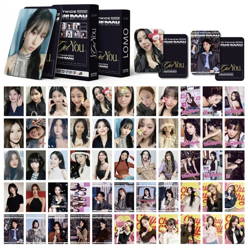 55Pcs/Set Kpop Idol Twice Photocards New Album 2024 I Yot You Lomo Cards HD Printed Cards Postcards JIHYO MOMO SANA Fans Gifts