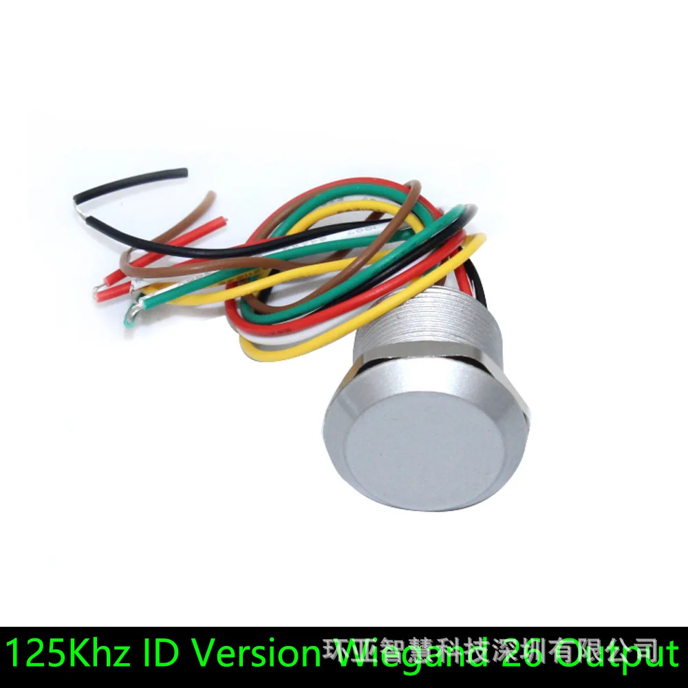 Metal Mini Waterproof Access Control Card Reader ID/IC Compact Button-Sized Reader for Access Control Systems