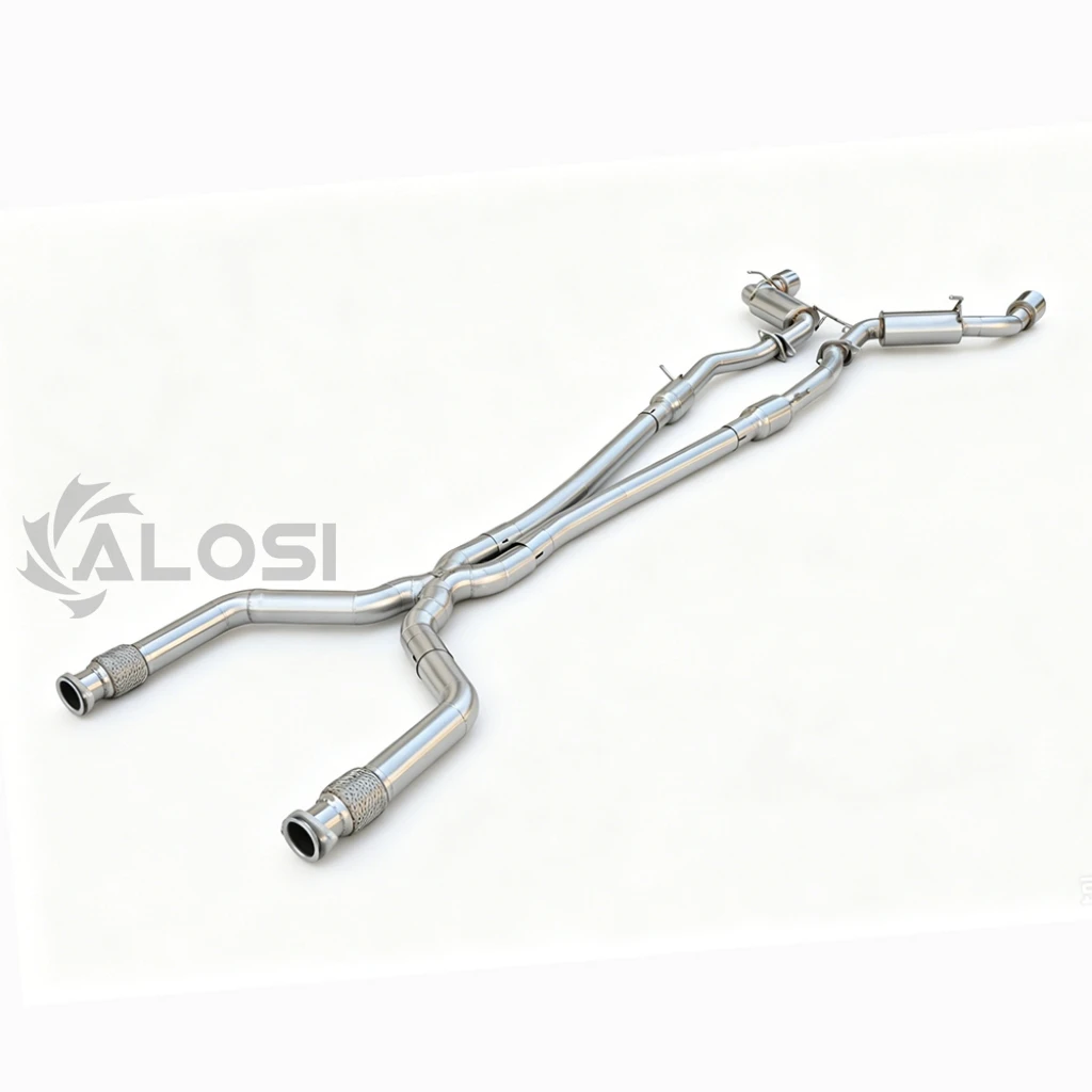 Equipped with X-tube exhaust cat back for Infiniti M37 /M25 /M35/M35HL/M37(2.5/3.5/3.7)Stainless steel X-tube cat back exhaust,