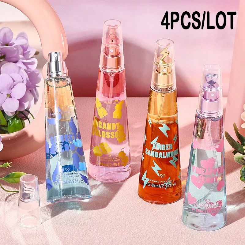 

4PCS / LOT Women's Perfume Body Spray - Long-Lasting Floral & Fruity Fragrance, Refreshing Mist for All-Day Freshness