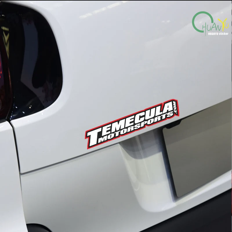 TEMECLADA Car Sticker Sports Style Logo Decoration Decal Personalized Modification Waterproof Reflective Body Sticker