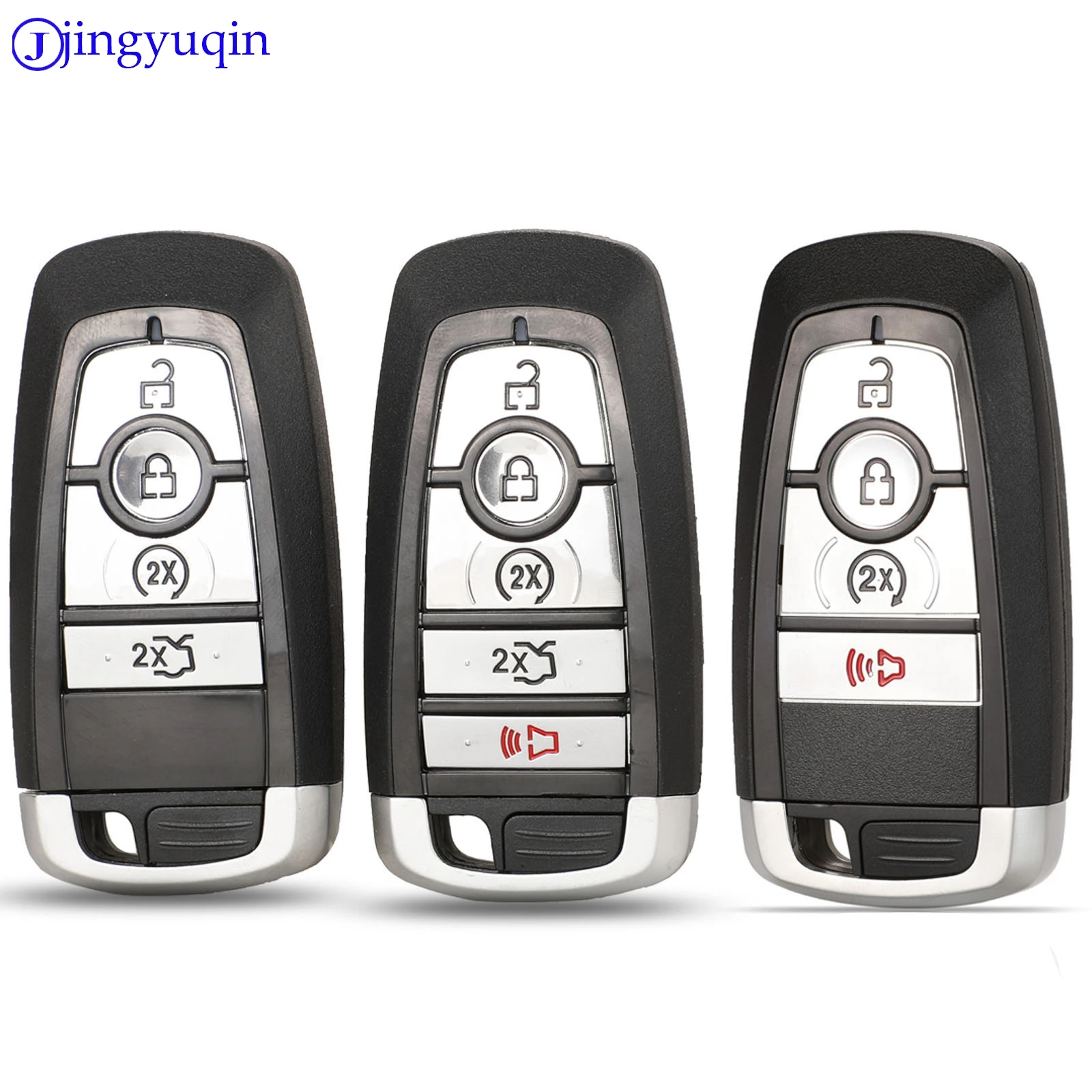 jingyuqin 4/5Buttons Folding Remote Car Key Shell Case For Ford Focus Fusion Mk2 Mk7 Explorer Ranger Uncut Blank HU101 Blade