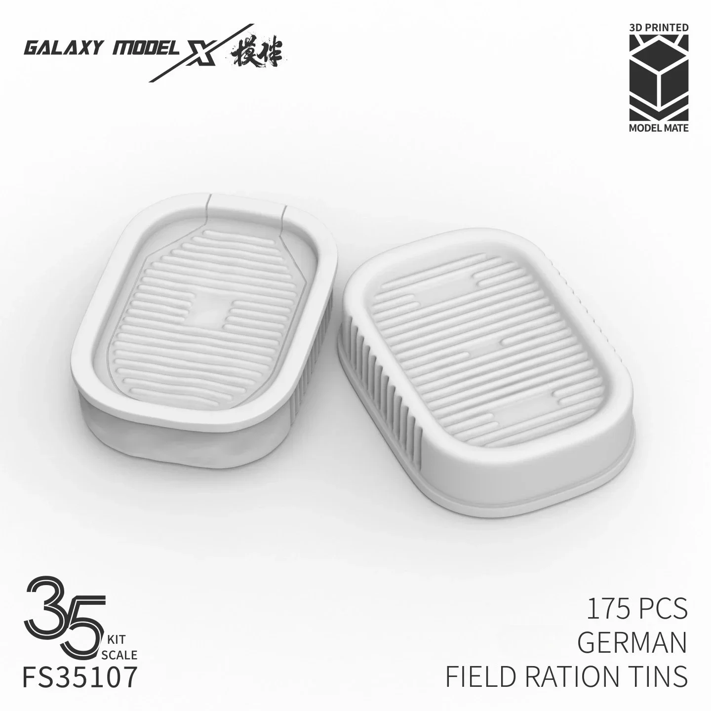 Galaxy FS35107 3D Printed Resin Model 1/35 German Field Ration Can, Unpainted Accessory for Military Hobbyist