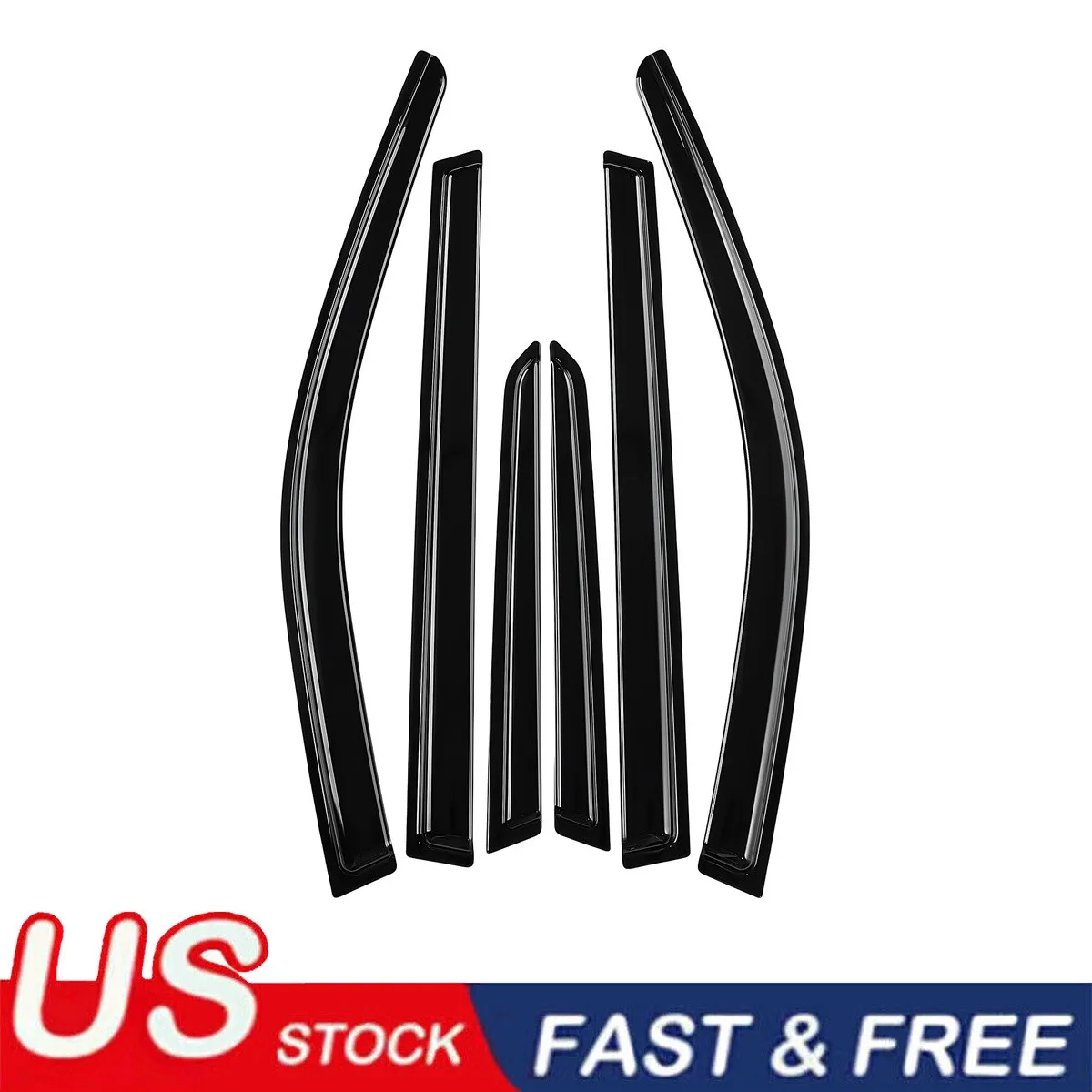 

Дефлекторы окон (ветровики) для Toyota Grand Highlander 2024-2025, ударопрочные