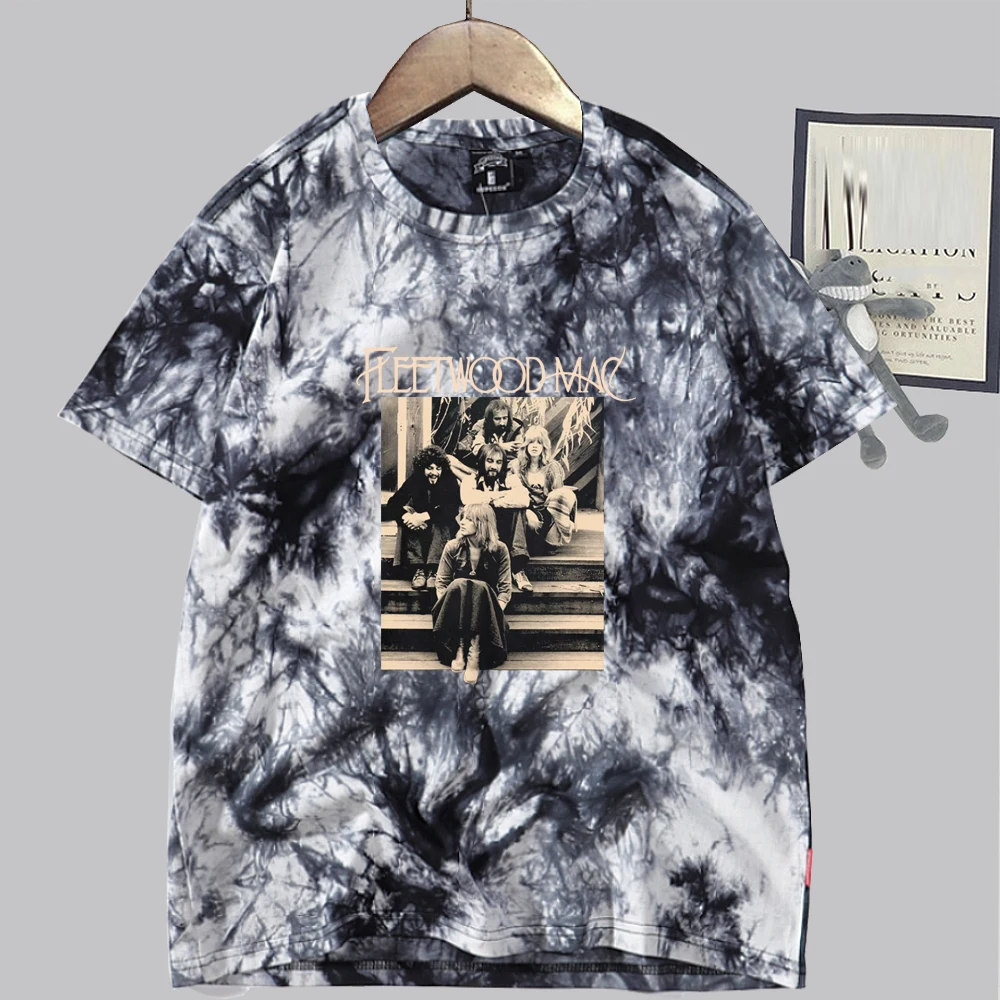 Fleetwood Mac Stevie Nicks 2024 Tie Dye Shirts Oversized Summer Shirt Music Fans Gift Tee Tops Tops Regular Unisex Harajuku