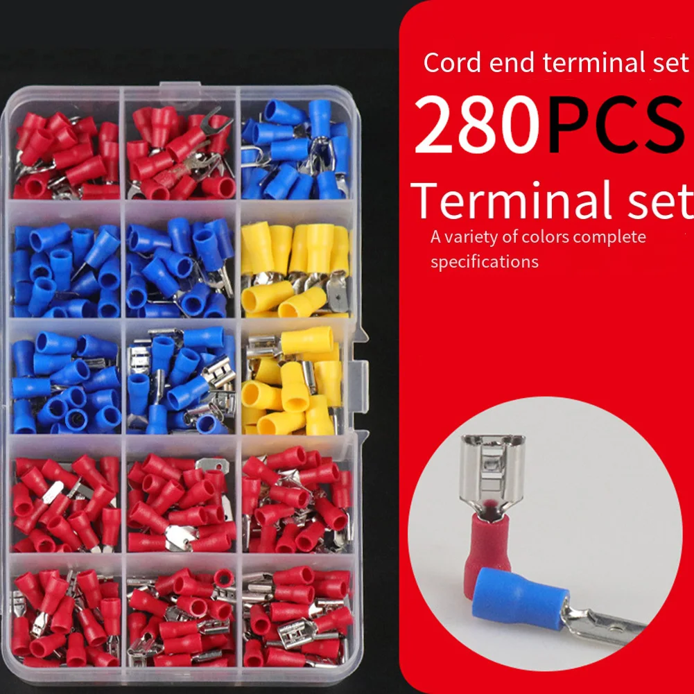 

Concave And Convex Buckle Improve Work Efficiency 280PCS Terminal Blocks Cold Terminal Set High-insulation Quick Wiring