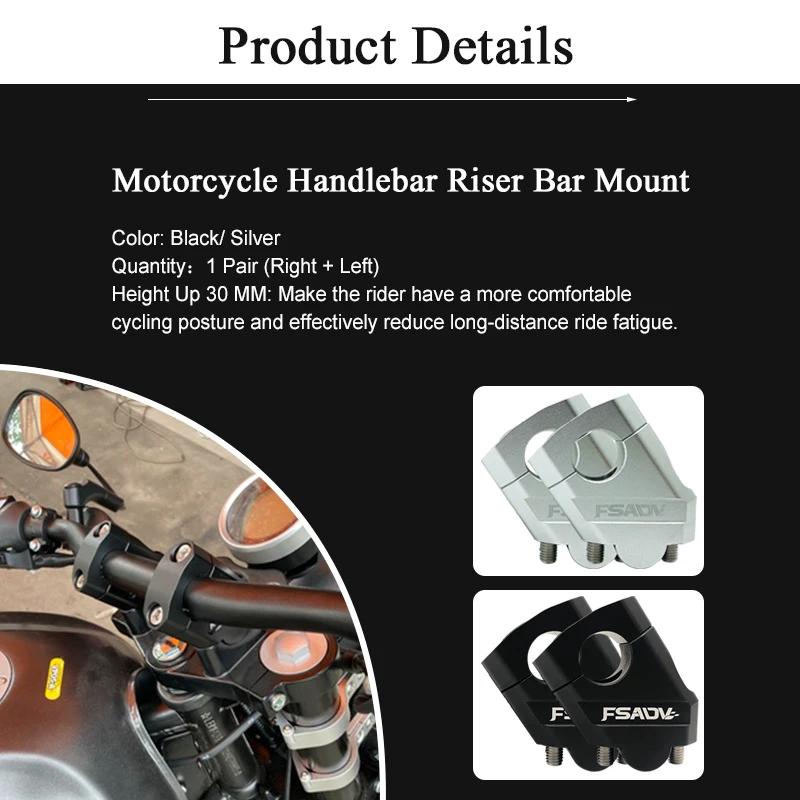 NEUE 22mm 28mm Motorrad Lenker Riser Motocross Erhöhung Clamp Mount Pit Bike Für Benelli Für BMW Für Yamaha für Honda