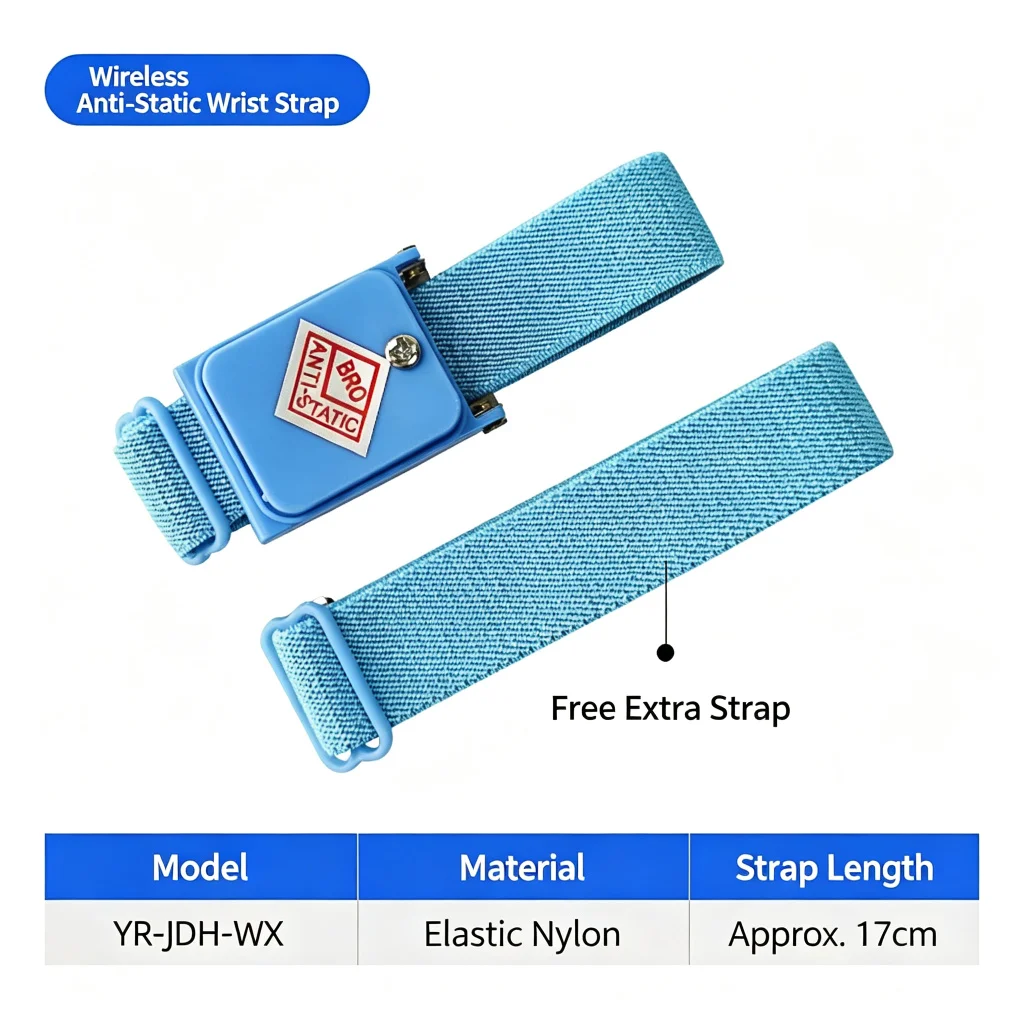 YARUN ESD Antistatisches Armband mit oder ohne Kabel für Elektronikwerkstätten, Leiterplattenmontage, Antistatik-Werkzeug – Detail 18