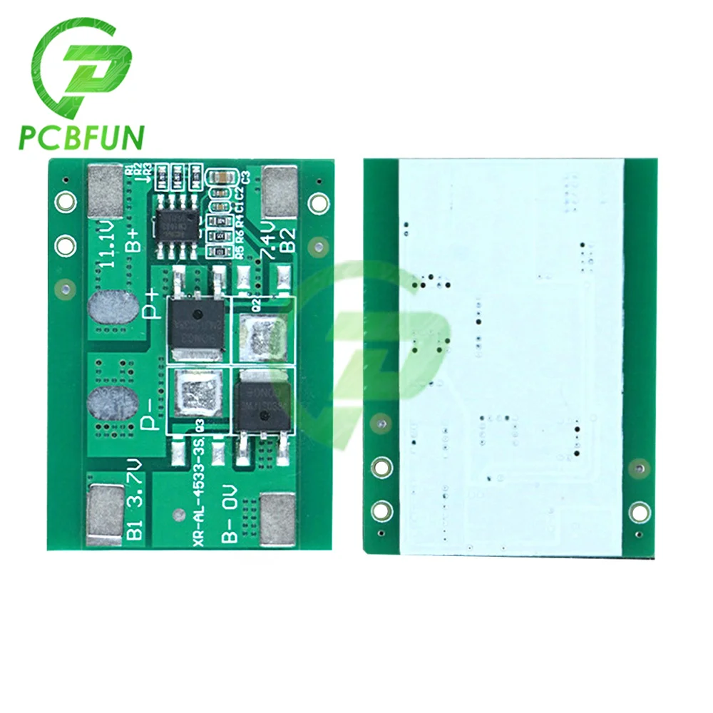 BMS 3S 18650 Lithium Battery Protection Board 11.1V Sweeper Power Tool Battery Protection Board 5A Current Limiting