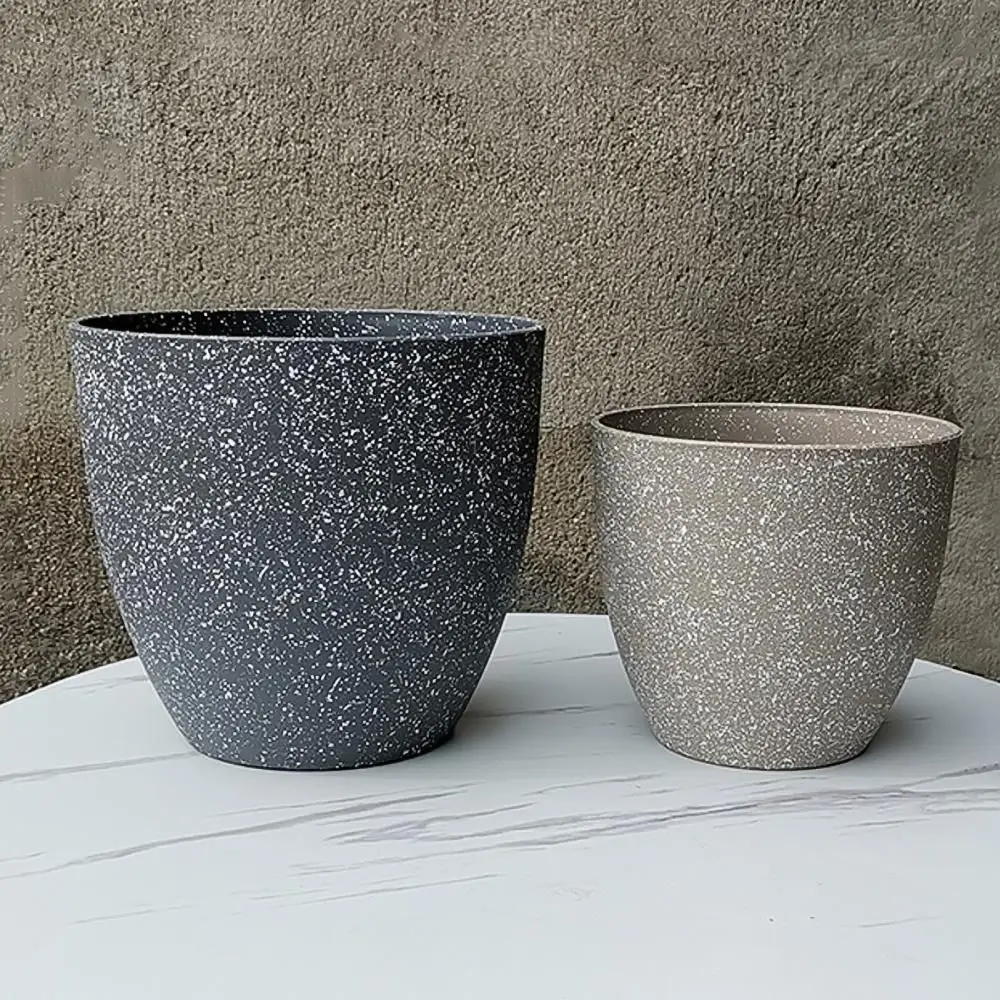 Plastic Frosted Imitation Stone Flower Pot Thickened Frosted Plant Planter Large-capacity European Style Plant Cultivation Pot