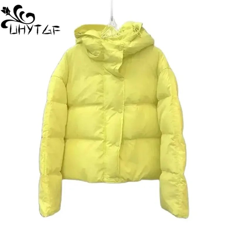 

2023 Winter Down Jacket Women Short Bud Hat Thicke Warm Coat Harajuku Preppy Style Jackets Various Colors Korean Parka Coat 2749