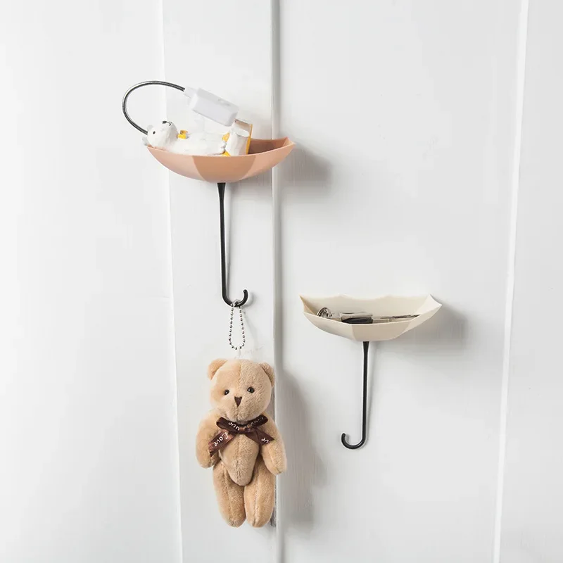 壁掛けキー用傘フック,バスルームオーガナイザー,キーホルダー,壁掛けハンガー,家庭用およびキッチン用,3個