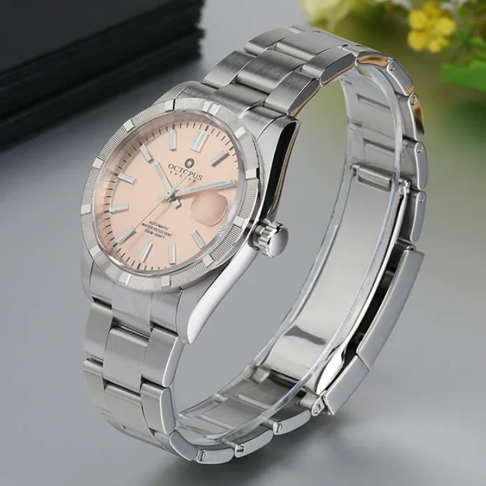 Octopus Men Automatic Watch 36mm Pilot Mechanical Wristwatch 10ATM Waterproof BGW-9 Luminous PT5000 SW200