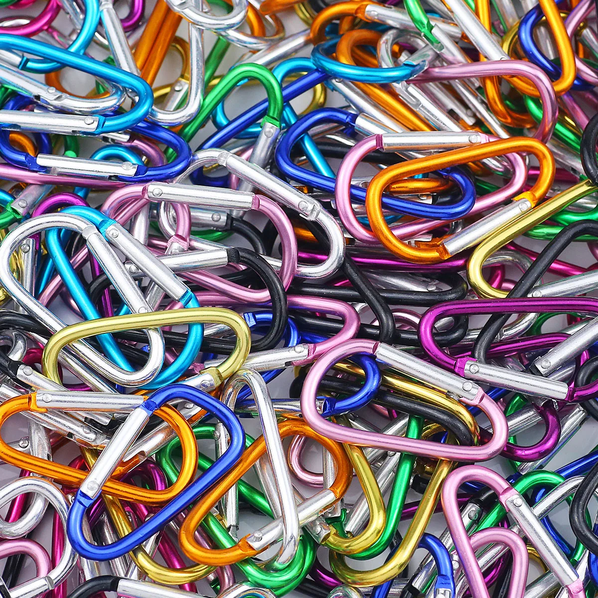 

5/10/20pcs 24x45MM Colored Metal Keychain Clip Hooks Openable Carabiner DIY Bags Handbags Phone Chains Key Chains Accessories
