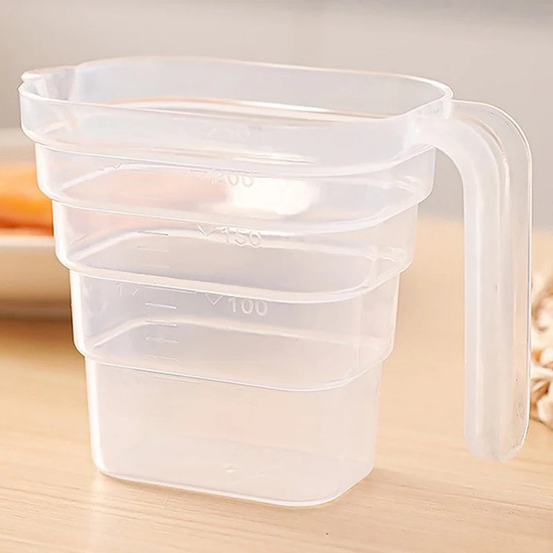 250ML Plastic Transparent Graduated Measuring Cup Household Kitchen Baking Measuring Tool Handle Design Cups