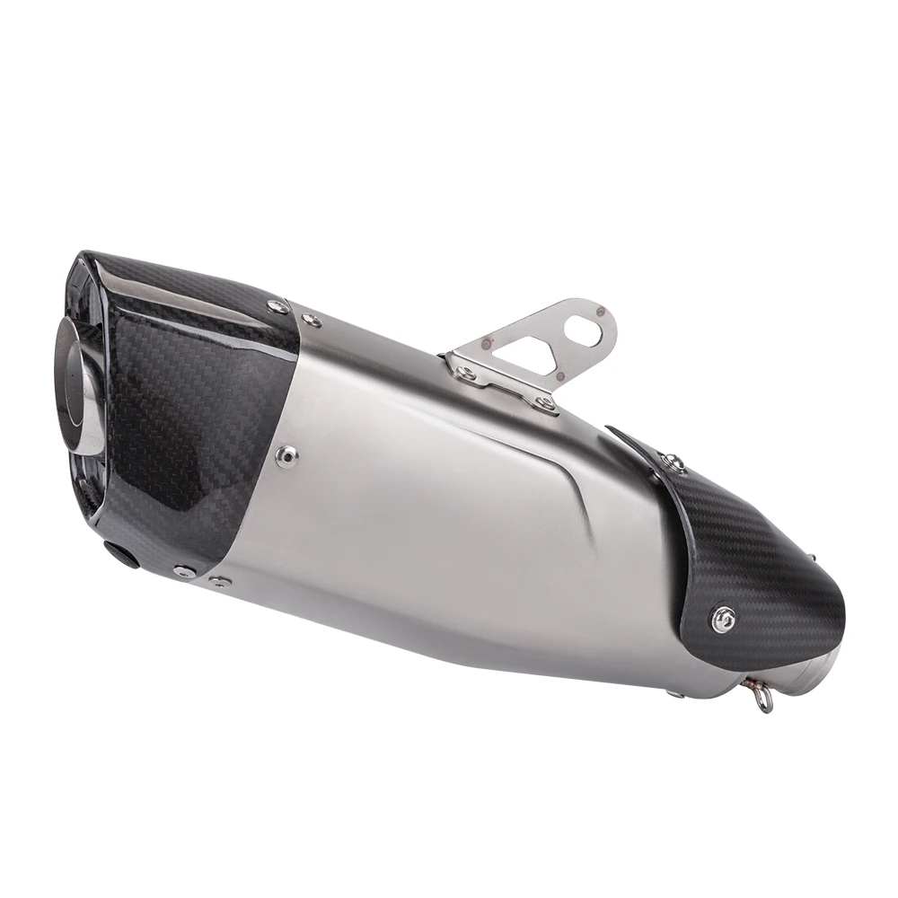 

K195 Muffler General Motorcycle Exhaust Carbon Muffler 51mm inlet for MT-07 Z900 CB650F NINJA400 R3 MT15 S1000RR