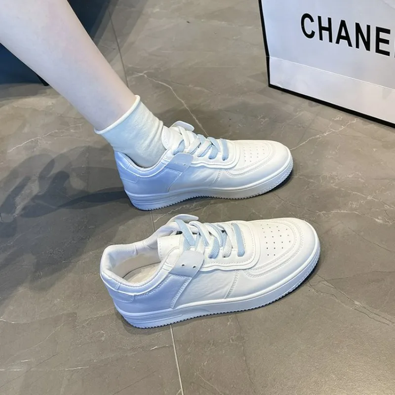 Summer Women Designer Shoes Flat Female 2024 Autumn Metal White Ladies Casual Chunky Sneakers Platforms Fashion Sneaker