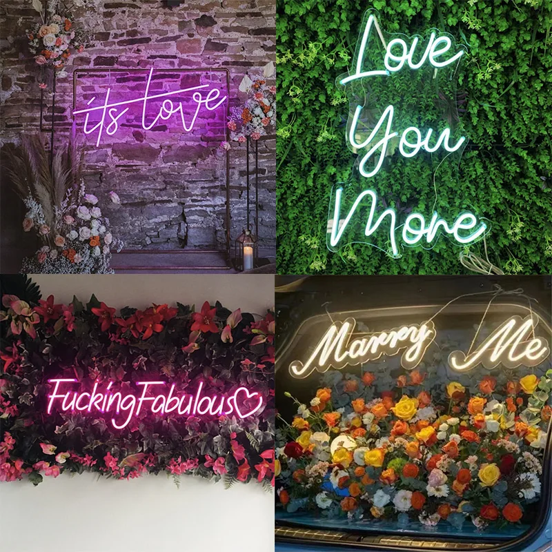 IWP New Design Custom Neon Sign Acrylic 12V LED Room Birthday Party Home Wedding Decor Shop Adverting From Sign Maker