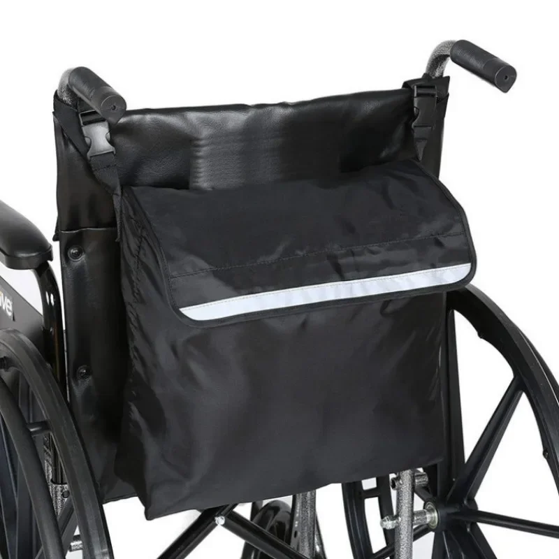 

Large Capacity Lightweight Outdoor Wheelchair Armrest Bag Electric Wheelchair Back Storage Bag Accessories with Reflective Strip