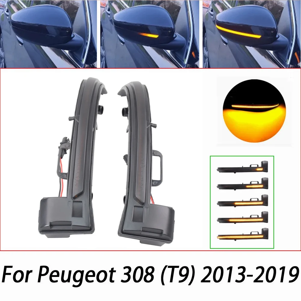 

2Pcs Side Wing Mirror Blinker Lamps Indicator LED Dynamic Turn Signal Light For Peugeot 308 II SW 2013-2019 1610708280