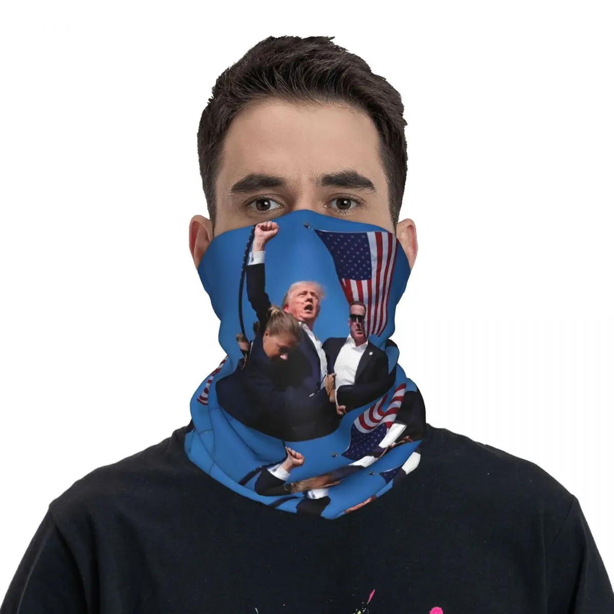 Attempted Assassination Donald Trump Balaclava Riding Fishing Bicycle Mask Sun Protection Soft Bike Tactical Mask Scarves