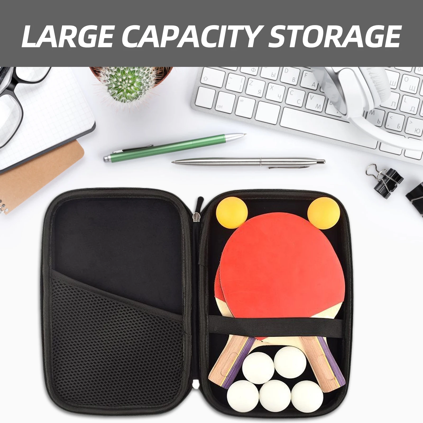 

Чехол для весла для настольного тенниса, жесткий ящик для хранения ракеток для понга, органайзер, портативный чехол для спортивного оборудования