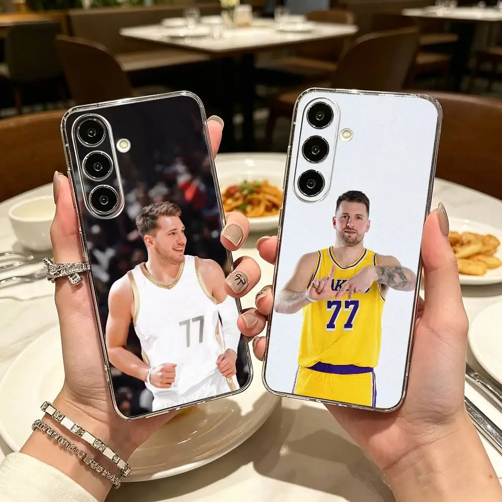 Luka Magic D-Doncic 77 Clear Hard Phone Case For Samsung A71, A70, A52, A51, A40, A30,Transparent Cover