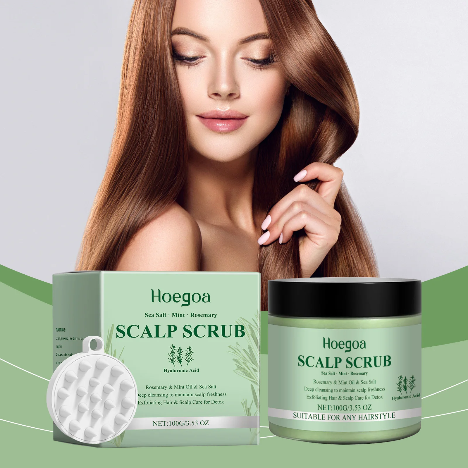 

Rosemary Scalp Cleansing Scrub Reduce Dandruff Oil Control Refreshing Deep Nourishing Dense Smooth Hair Strengthen Hair Shampoo