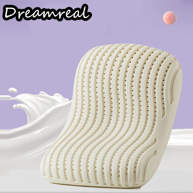 Dreamreal Latex Pillow with Cover 3D SPA Orthopedic Massage Pillow for Neck Pain Protect Vertebrae Health Care Slow Rebound