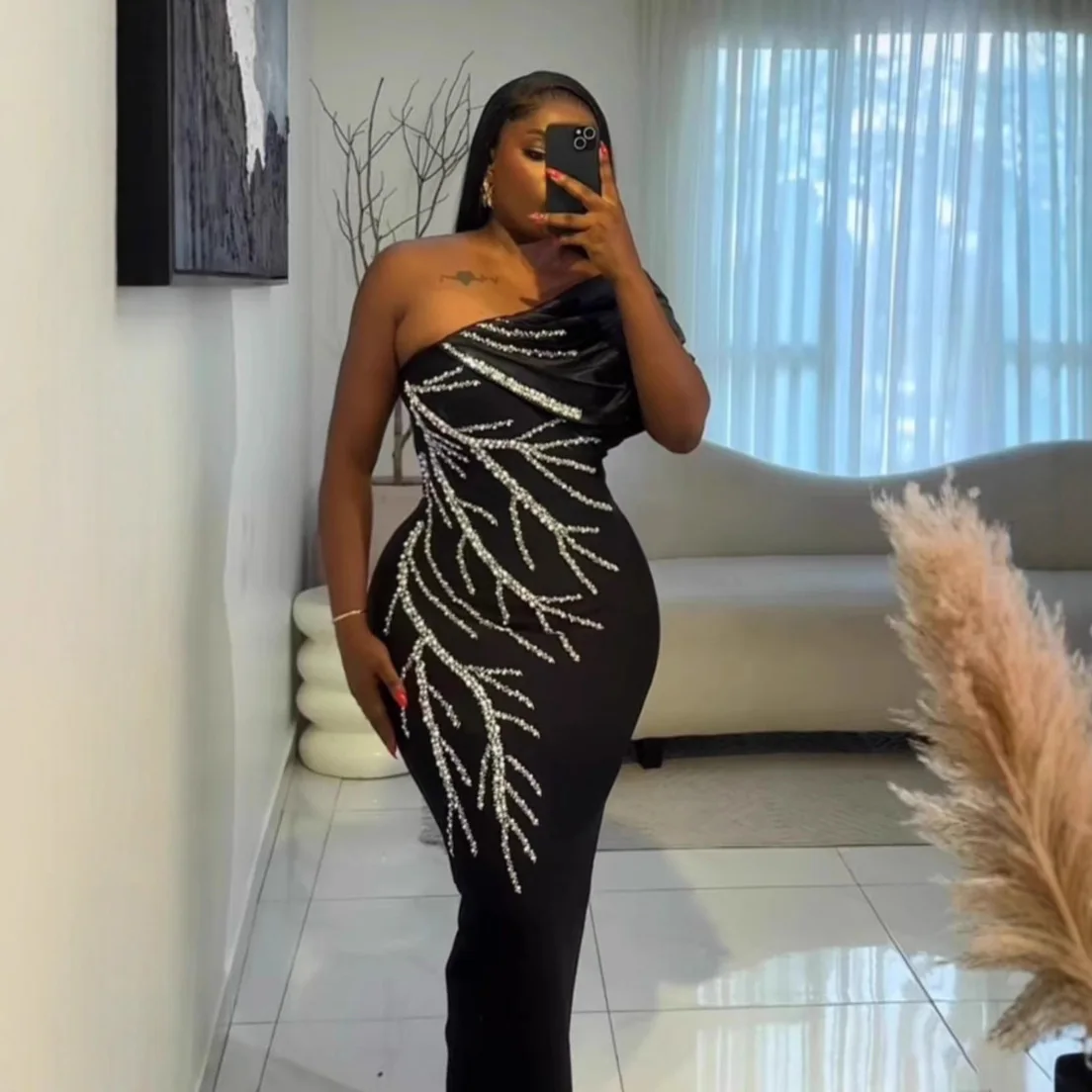 

Женское сексуальное платье с открытыми плечами, бандажное, с бисерной отделкой и пэчворком, для клуба, вечеринок, элегантное платье для знаменитостей