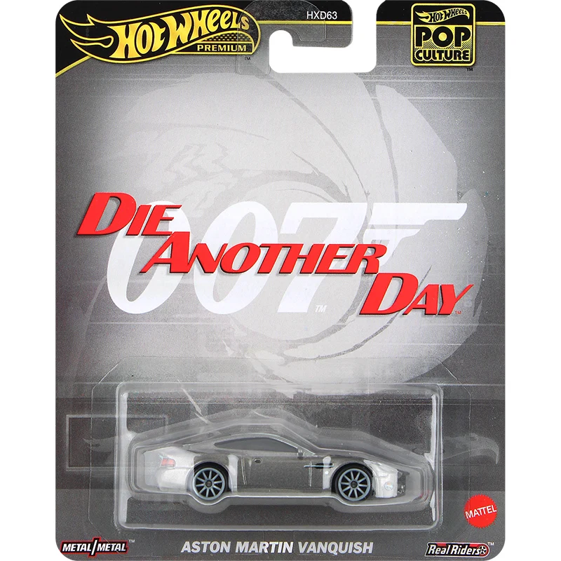 Mattel Hot Wheels Premium Car Pop Culture Aston Martin Vanquish Diecast 1/64 Boys Toys Vehicles Vehicles Birthday Gift
