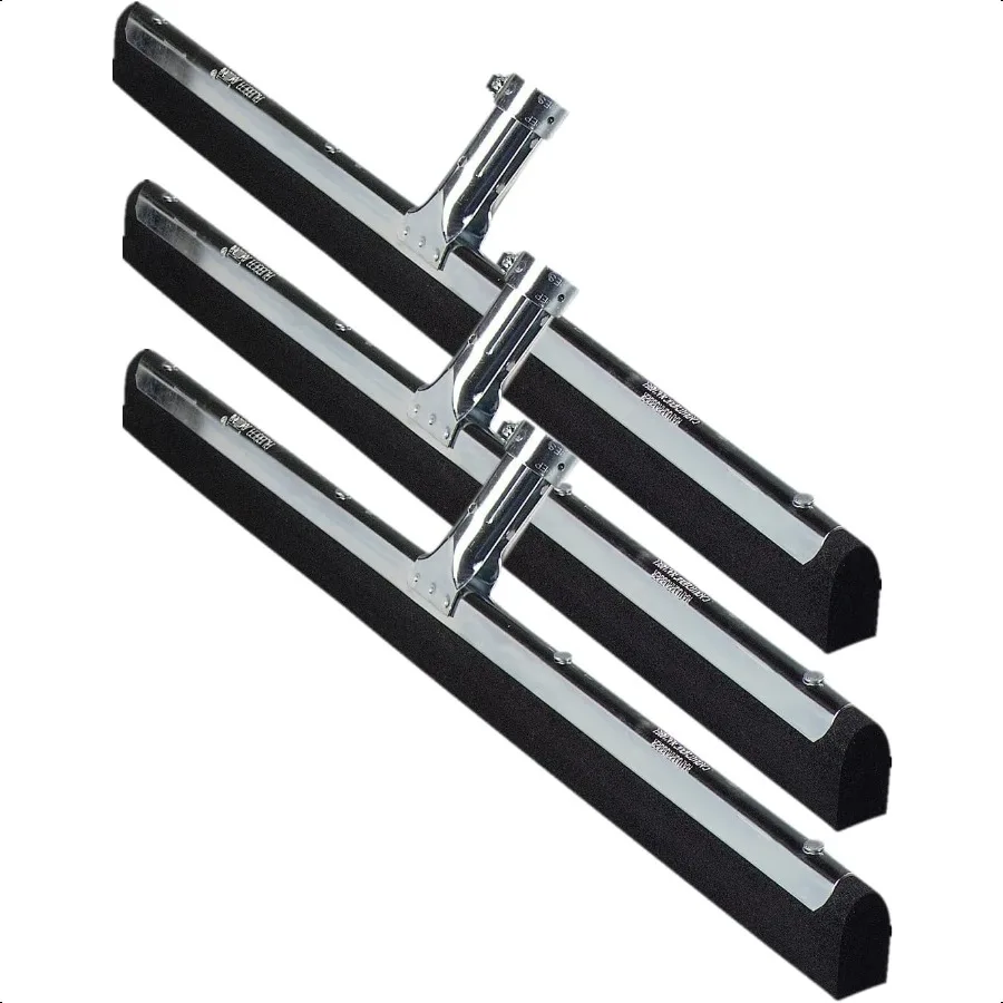 ممسحة نافذة مطاطية مزدوجة الرغوة من FloPac مع إطار فولاذي عالي التحمل لأرضية الحمام والمطبخ والبلاط الخرساني G #1