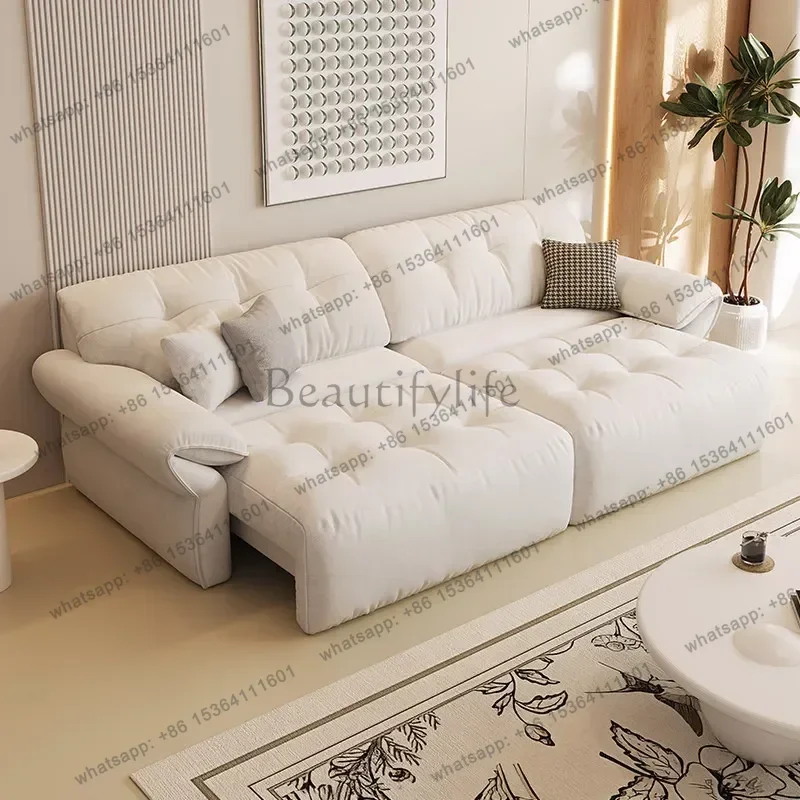 LJY Minimalist Single Electric Sofas Designer Classic White Lounges Living Room Sofas Modern Curved Canape Lit Furniture For Hom
